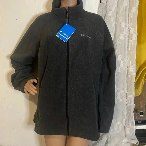 Columbia Full zip gray Sweater size 1X - Picture 8 of 16